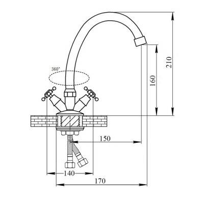 Будкрам купить Смеситель для кухни SW Villa 718F-06 Смеситель для кухни SW Villa 718F-06 4