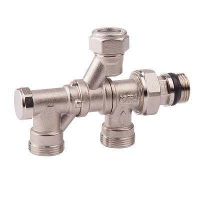 Будкрам купити Кран радіаторний комбінований Icma 1/2" х М24х1, 5, нижнє підключення №875