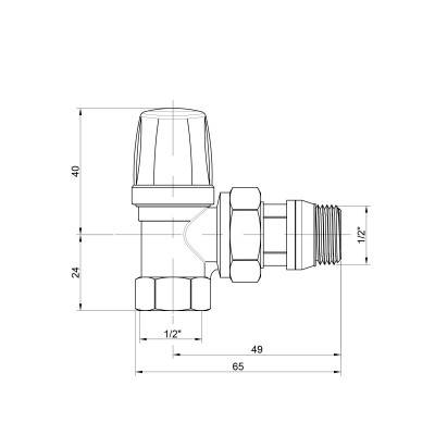 Будкрам купити Кран радіаторний Icma 1/2" з антипротечкою кутовий без ручки №952 Кран радіаторний Icma 1/2" з антипротечкою кутовий без ручки №952 4