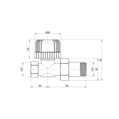 Будкрам купити Кран радіаторний Icma 1/2" 28х1,5 прямий №775 Кран радіаторний Icma 1/2" 28х1,5 прямий №775 4