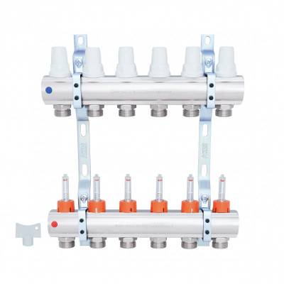 Будкрам купити Колектор Icma 1" 6 виходів, з витратомірами №K013 Колектор Icma 1" 6 виходів, з витратомірами №K013 5