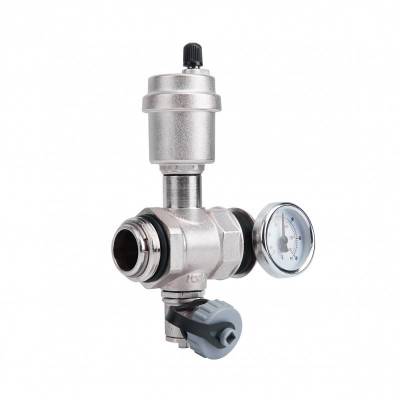 Будкрам купить Сливная группа Icma 1" с воздухоотводчиком и термометром №205