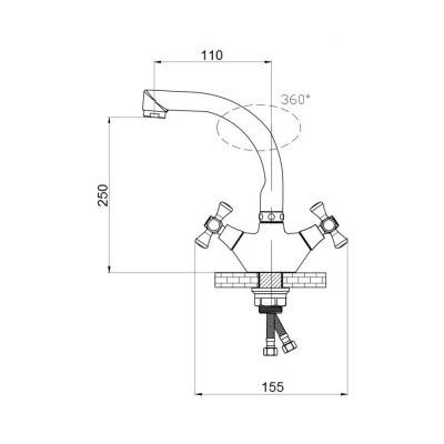 Будкрам купить Смеситель для кухни SW Delta 272F Смеситель для кухни SW Delta 272F 4