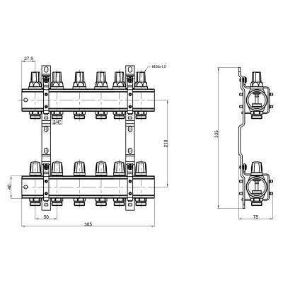 Будкрам купить Коллектор Icma 1" 6 выходов, без расходомера №K005 Коллектор Icma 1" 6 выходов, без расходомера №K005 4