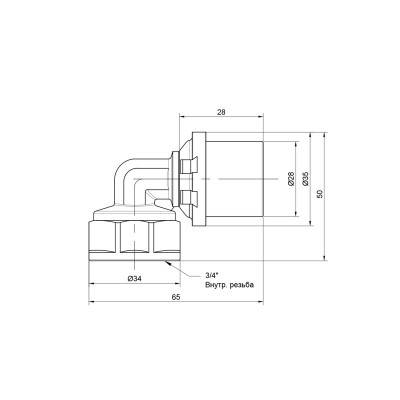 Будкрам купити Кутник прес Icma 26х3/4" ВР №405 Кутник прес Icma 26х3/4" ВР №405 3