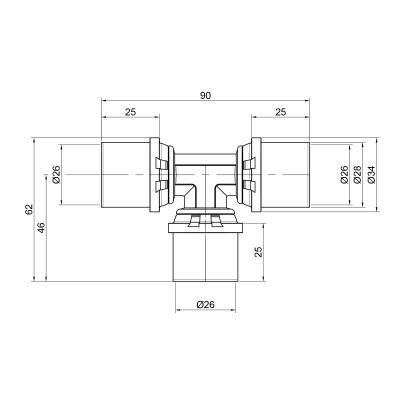 Будкрам купити Трійник прес Icma 26х26х26 №406 Трійник прес Icma 26х26х26 №406 3