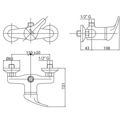 Будкрам купити Змішувач для душу Bianchi Star ESDSTR2035STRSKCRM Змішувач для душу Bianchi Star ESDSTR2035STRSKCRM 4