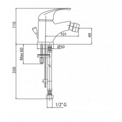Будкрам купить Смеситель для биде Bianchi Mistral BIDMST2003SACRM Смеситель для биде Bianchi Mistral BIDMST2003SACRM 4