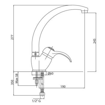 Будкрам купить Смеситель для кухни Bianchi Class LVMCLS2001ACRM Смеситель для кухни Bianchi Class LVMCLS2001ACRM 4