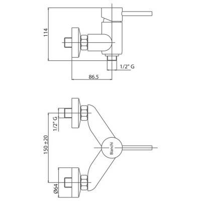 Будкрам купить Смеситель для душа Bianchi Style ESDSTY2005SKCRM Смеситель для душа Bianchi Style ESDSTY2005SKCRM 4