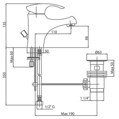 Будкрам купить Смеситель для раковины Bianchi Century LVBCEN2002IACRM Смеситель для раковины Bianchi Century LVBCEN2002IACRM 4