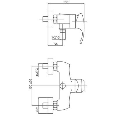 Будкрам купить Смеситель для душа Bianchi Century ESDCEN2005SKCRM Смеситель для душа Bianchi Century ESDCEN2005SKCRM 4