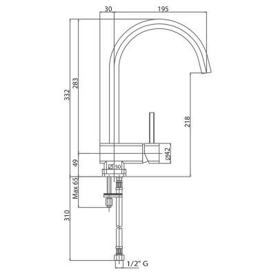 Будкрам купити Змішувач для кухні Bianchi Kubik LVMKBK2012ACRM Змішувач для кухні Bianchi Kubik LVMKBK2012ACRM 4