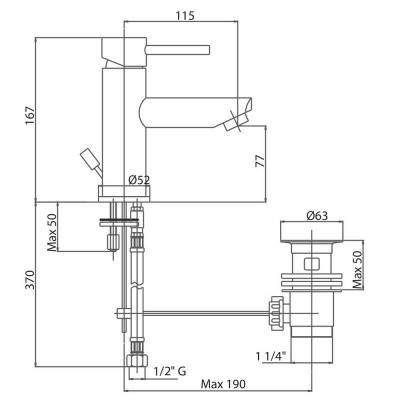 Будкрам купити Змішувач для раковини Bianchi Style NKSLVBSTY20020ANKS Змішувач для раковини Bianchi Style NKSLVBSTY20020ANKS 4
