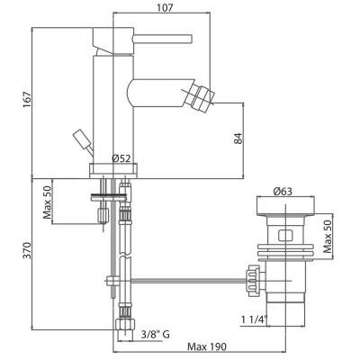 Будкрам купить Смеситель для биде Bianchi Style NKS BIDSTY20030IANKS с донным клапаном Смеситель для биде Bianchi Style NKS BIDSTY20030IANKS с донным клапаном 4