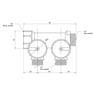 Будкрам купити Колектор Icma 1" 2 виходи №227 Колектор Icma 1" 2 виходи №227 4