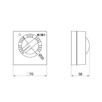 Будкрам купити Термостат Icma кімнатний електромеханічний On-Off № P311 Термостат Icma кімнатний електромеханічний On-Off № P311 4
