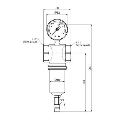Будкрам купити Фільтр самопромивний Icma 1 1/2" №750 Фільтр самопромивний Icma 1 1/2" №750 4