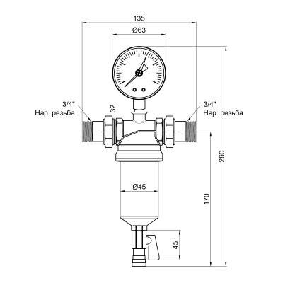 Будкрам купити Самопромивний фільтр Icma 3/4" №751 Самопромивний фільтр Icma 3/4" №751 4