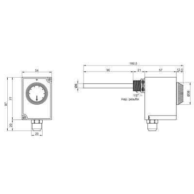 Будкрам купити Термостат Icma занурювальний регульований №611 Термостат Icma занурювальний регульований №611 3