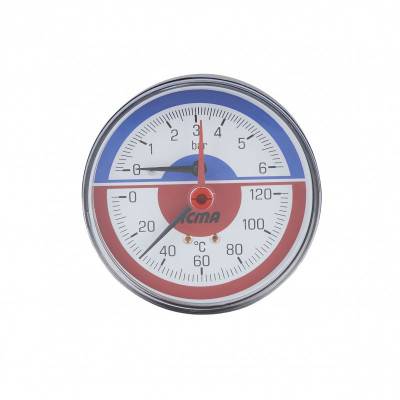 Будкрам купити Термоманометр Icma 1/2" 0-6 бар, заднє підключення №259