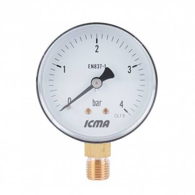 Будкрам купити Манометр Icma 1/4" 0-4 бар, нижнє підключення №244