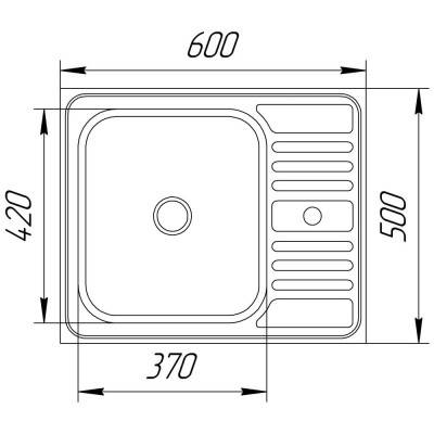 Будкрам купити Кухонна мийка UA 5060 Polish (UA5060POL04) Кухонна мийка UA 5060 Polish (UA5060POL04) 4