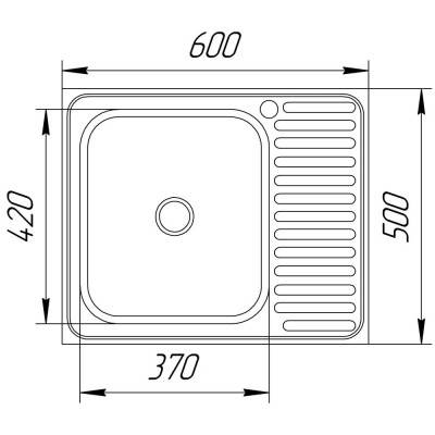 Будкрам купить Кухонная мойка UA 5060-L Polish (UA5060LPOL04) Кухонная мойка UA 5060-L Polish (UA5060LPOL04) 4