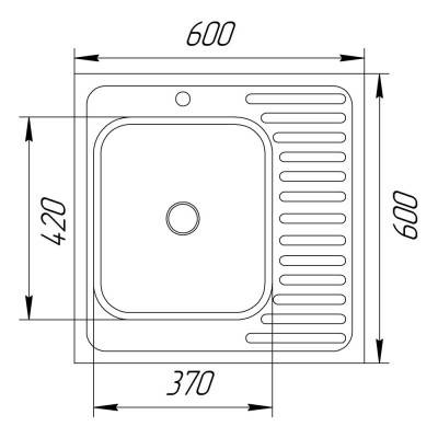 Будкрам купити Кухонна мийка UA 6060-L Polish (UA6060LPOL04) Кухонна мийка UA 6060-L Polish (UA6060LPOL04) 4