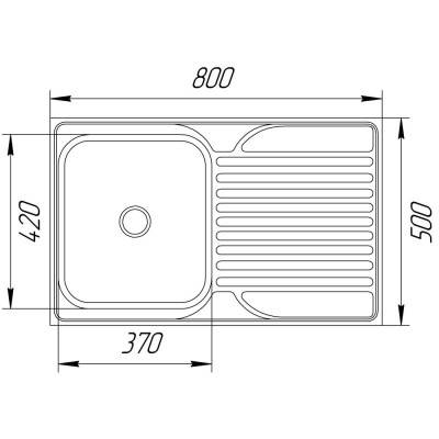 Будкрам купити Кухонна мийка UA 5080-L Polish (UA5080LPOL04) Кухонна мийка UA 5080-L Polish (UA5080LPOL04) 4