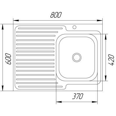 Будкрам купити Кухонна мийка UA 6080-R Polish (UA6080RPOL04) Кухонна мийка UA 6080-R Polish (UA6080RPOL04) 4