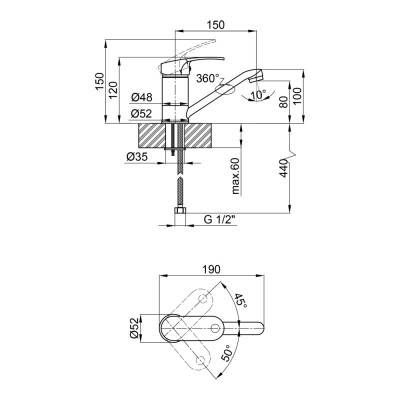 Будкрам купити Змішувач для кухні Qtap Mars СRM 002M 150 мм Змішувач для кухні Qtap Mars СRM 002M 150 мм 4