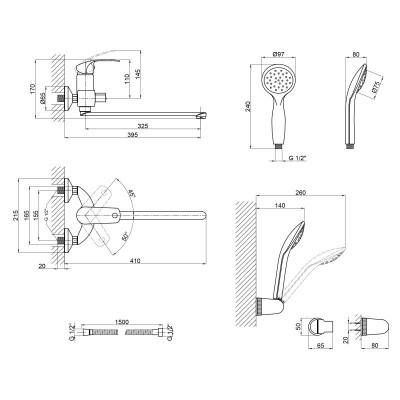 Будкрам купить Смеситель для ванны Qtap Mars СRM 005 New Смеситель для ванны Qtap Mars СRM 005 New 4