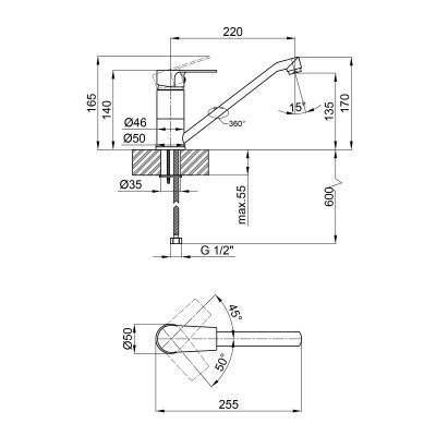 Будкрам купити Змішувач для кухні Qtap Tenso CRM 002 Змішувач для кухні Qtap Tenso CRM 002 4