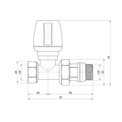 Будкрам купити Кран радіаторний Icma 1/2" з антипротечкою прямий №1117 Кран радіаторний Icma 1/2" з антипротечкою прямий №1117 4
