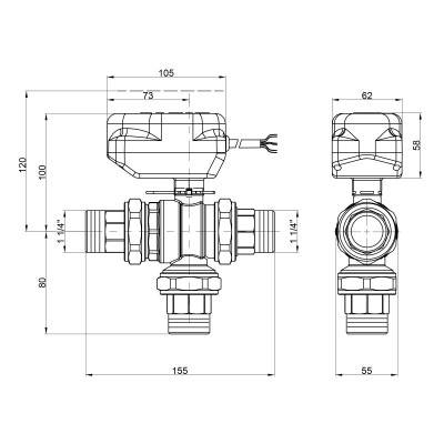 Будкрам купити Кран кульовий зонний Icma 1" 1/4 №344 Кран кульовий зонний Icma 1" 1/4 №344 3
