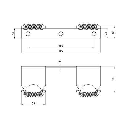 Будкрам купити Планка кріплення насосних груп Icma №788 Планка кріплення насосних груп Icma №788 3