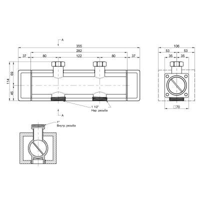 Будкрам купити Збірний колектор Icma 1"х1" 1/2 ВН із подвійною камерою №785 Збірний колектор Icma 1"х1" 1/2 ВН із подвійною камерою №785 3