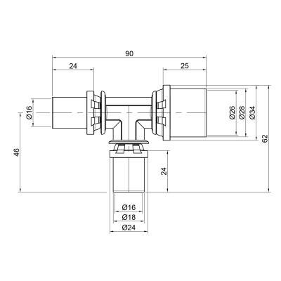 Будкрам купить Тройник пресс Icma 16х16х26 №406 Тройник пресс Icma 16х16х26 №406 3