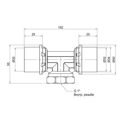 Будкрам купити Трійник прес Icma 32х1"х32 ВР №408 Трійник прес Icma 32х1"х32 ВР №408 3