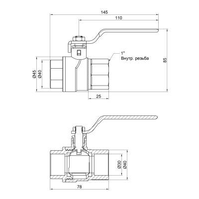 Будкрам купити Кран шаровий SD Forte 1" ВР для води (ручка) SF600W25 Кран шаровий SD Forte 1" ВР для води (ручка) SF600W25 4