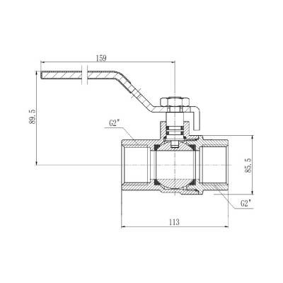 Будкрам купить Кран шаровой SD Forte 2" ВР для газа (ручка) SF600G50 Кран шаровой SD Forte 2" ВР для газа (ручка) SF600G50 4