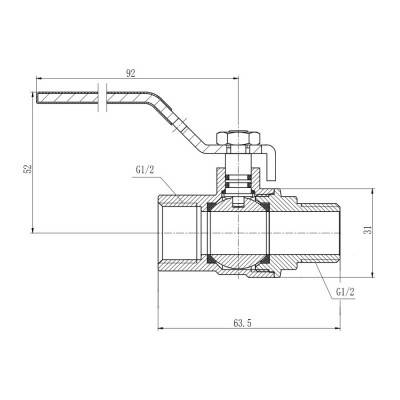 Будкрам купити Кран кульовий SD Forte 1/2" ВН для газу (ручка) SF605G15 Кран кульовий SD Forte 1/2" ВН для газу (ручка) SF605G15 4