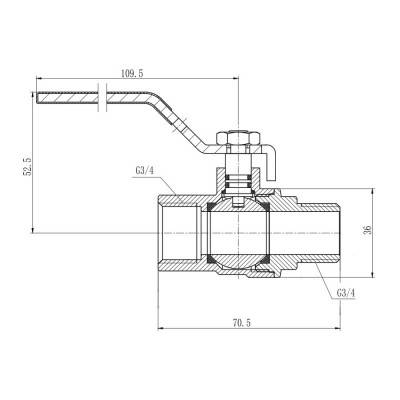 Будкрам купити Кран кульовий SD Forte 3/4" ВН для газу (ручка) SF605G20 Кран кульовий SD Forte 3/4" ВН для газу (ручка) SF605G20 4