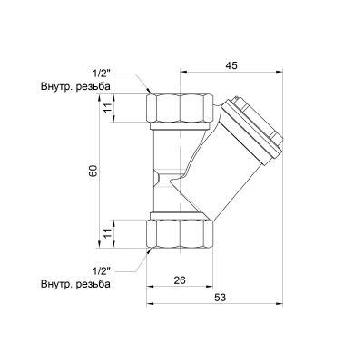 Будкрам купити Фільтр SD Forte 1/2" для води SF124W15 Фільтр SD Forte 1/2" для води SF124W15 2