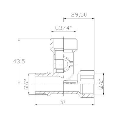 Будкрам купить Кран приборный шаровой SD Forte 1/2"х3/4"х1/2" SF186W152015 Кран приборный шаровой SD Forte 1/2"х3/4"х1/2" SF186W152015 4