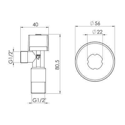 Будкрам купить Кран приборный шаровой SD Forte 1/2" SF340W1515 Кран приборный шаровой SD Forte 1/2" SF340W1515 3