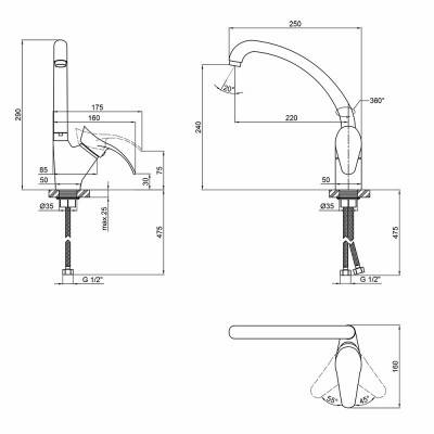 Будкрам купить Смеситель для кухни Qtap Eris СRM 007F Смеситель для кухни Qtap Eris СRM 007F 4