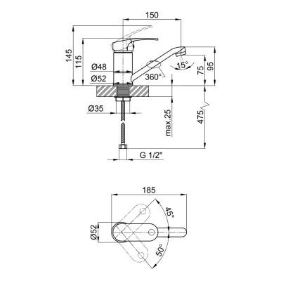 Будкрам купити Змішувач для кухні Qtap Mars СRM 003М Змішувач для кухні Qtap Mars СRM 003М 4