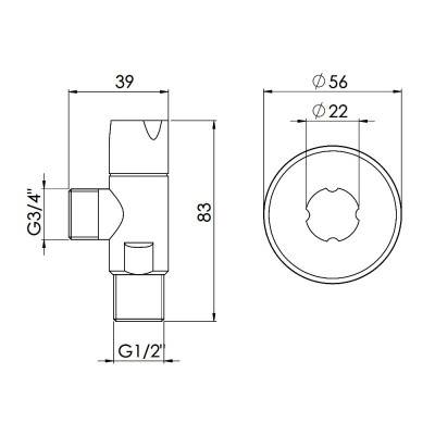 Будкрам купить Кран приборный SD Forte 1/2"х3/4" ручка "круг" SF342W1520 Кран приборный SD Forte 1/2"х3/4" ручка "круг" SF342W1520 3